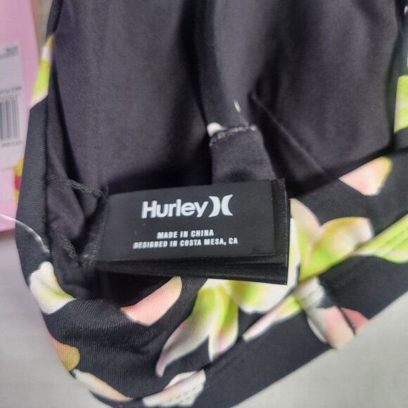 Hurley x Carissa Moore Women Max Plumeria Floral Strappy Scoop Bikini Top Size X - Picture 6 of 9